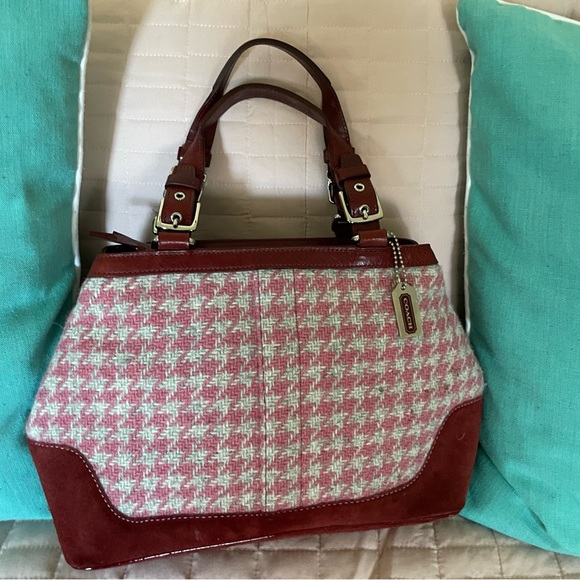 Vintage Coach Houndstooth Handbag - Picture 2 of 4